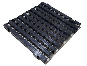 20pcs Pallet Palete Estrado Plástico 50x50cm Preto