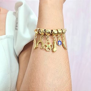 Pulseira Berloques Sorte