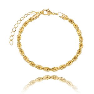 Pulseira Cordão Baiano Banhada Ouro 18k