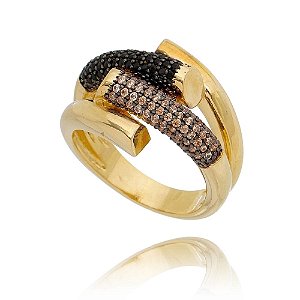 Anel Luxury  banho ouro 18k