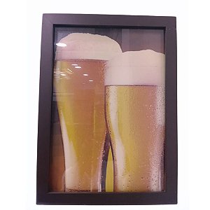 Quadro P/ Tampas De Cerveja 45cm X 30cm