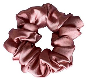 Scrunchie de Cetim Anti Frizz - Xuxinha Cor Rosé