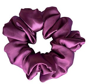 Scrunchie de Cetim Anti Frizz - Xuxinha Cor Fúcsia