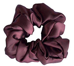 Scrunchie de Cetim Anti Frizz - Xuxinha Cor Vinho