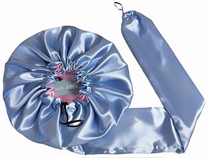 Touca Difusora Secadora Dupla Face Premium Azul Bebê e Rosa Bebê