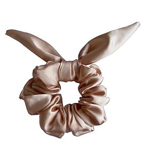 Scrunchie de Cetim Lacinho Anti Frizz- Pérola