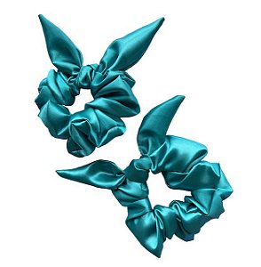 Scrunchie de Cetim Lacinho Anti Frizz- Verde