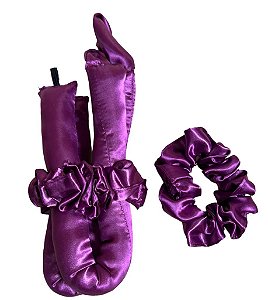 Modelador de Cachos e Ondas em Cetim (heatless curls)  - Cachos Sem Calor e sem Danos Cor: Fúcsia