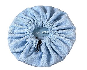 Touca Microfibra Pós Banho  - Azul Bebê