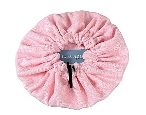 Touca Microfibra Pós Banho - Rosa Bebê