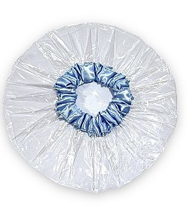 Touca de Umectação e Hidratação -Plástico Cor Azul Bebê