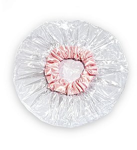 Touca de Umectação e Hidratação - Plástico Cor Rosa Bebê