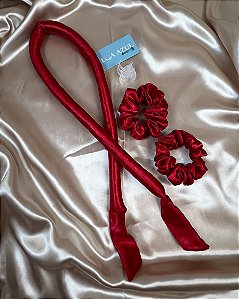 Modelador de Cachos Slim  - Cachos Sem Calor e sem Danos Cor: Vermelho