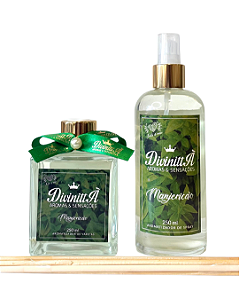 Kit Aromatizador Spray e Varetas - Manjericão