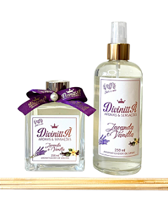 Kit Aromatizador Spray e Varetas - Lavanda e Vanilla