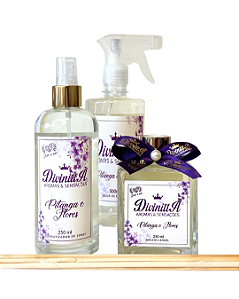 Kit Aromatizador Spray, Água de Lençol e Varetas - Pitanga e Flores