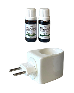 Kit Difusor de Tomada e Óleo Aromático - 2 óleos de 10 ml