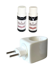 Kit Difusor de Tomada e Óleo Aromático - 2 óleos de 10 ml