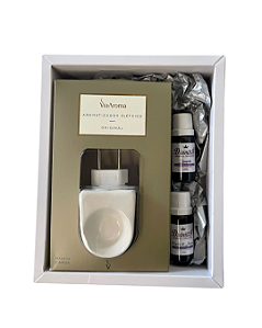 Kit Presente Difusor de Tomada e 2 Óleos Aromáticos - Lavanda e Prados de Inverno