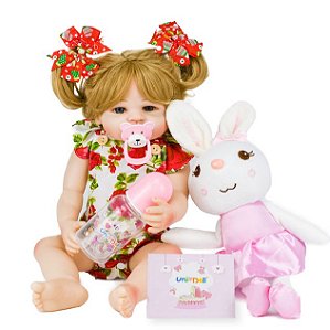 Boneca Bebê Reborn Original Clarice Pode Tomar Banho 55cm