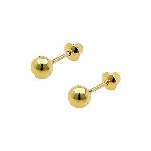 Brinco de Bolinha Ouro 18K 3,5mm