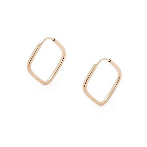 Brinco Argola Losango de Ouro 18K