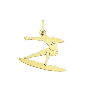 Pingente Esportes Surf em Ouro 18K