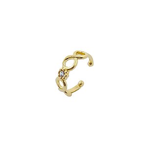 Piercing Infinito de Orelha em Ouro 18k de Encaixe