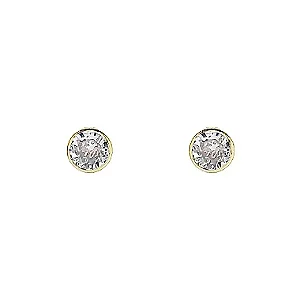 Brinco Ponto de luz de Zircônias 5,20mm em Ouro 18k