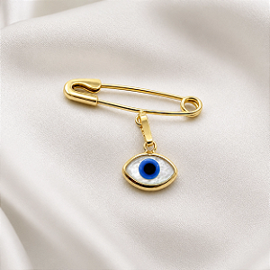 Alfinete em ouro 18k Olho Grego