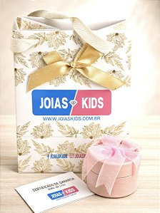 Corrente Infantil em Ouro 18k com Pingente Coroa-Princesa