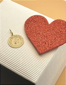 Pingente Oração Santo Anjo em Ouro 18k