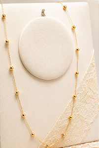 Gargantilha em Ouro 18K Bolinha