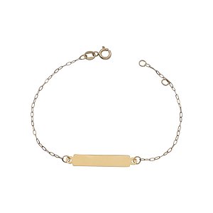 Pulseira de Chapinha Ouro 18k Unissex  (Melindrosa)