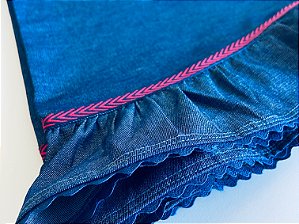 toalha de mesa jeans redonda 170 cm