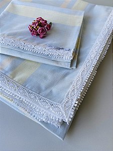 Toalha de mesa quadrada 158 x 158 cm + trilho de mesa