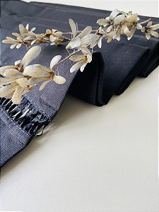 Caminho de mesa linho misto preto