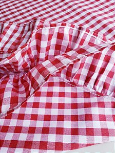 Caminho de mesa xadrez vermelho