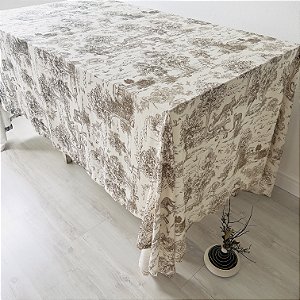 Toalha mesa algodão egípcio 270 x 230 cm