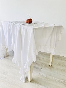 Toalha de mesa linho misto branco