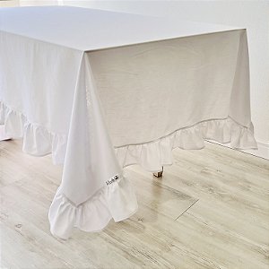 Toalha de mesa linhão Off 410 x 180 cm