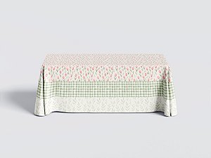 Toalha mesa  3 babados