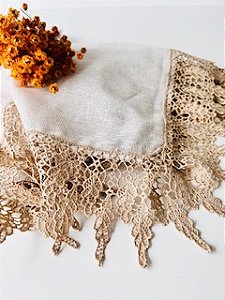 Guardanapo linho com renda