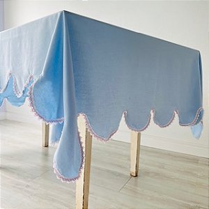 Toalha mesa sobrepor festa aniversário e chá revelação .