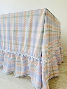 Toalha mesa xadrez 460 x 270 cm