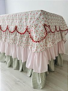 Toalha de mesa festa aniversário morango 180 x 80 x76 cm