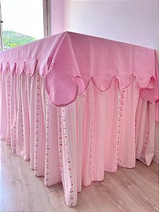 Toalha de mesa festa aniversário tema morangos 300x100x80 cm