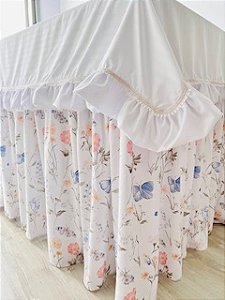 Toalha mesa para festa aniversário tema jardim 250 x 100 x 90 cm