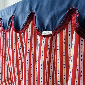 Toalha Mesa Festa Aniversário Circo Azul Marinho 300x90 x 80 cm