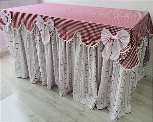 Toalha de Mesa Xadrez Festa Aniversário 220x 90 x 80 cm